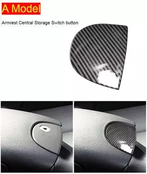 Для Mercedes Benz CLK Class W209 2002-2006 автомобильный подлокотник из углеродного волокна для центрального хранения, декоративная накладка, наклейка