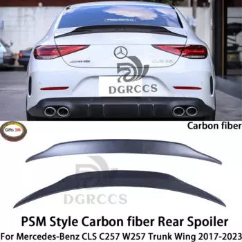 Для Mercedes-Benz CLS C257 W257 PSM стиль углеродное волокно задний спойлер крыло багажника 2017-2023 углеродное волокно глянцевый черный FRP праймер