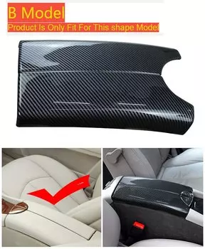 Для Mercedes Benz E class W211 2003-2008 автомобильные наклейки укладка подлокотник панель из углеродного волокна крышка аксессуары для интерьера