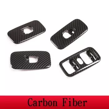 Для Mercedes Benz G wagon G class W463 2007-10 ABS серебристый/углеродное волокно текстура автомобиля кнопка подъема окна рамка отделка автомобильные аксессуары