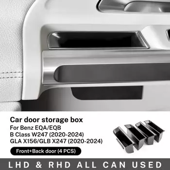 Для Mercedes Benz GLA GLB B Class X156 X247 W247 EQA EQB 2020-2023 2024 Автомобильный Дверной ящик для хранения телефона аксессуары из ABS