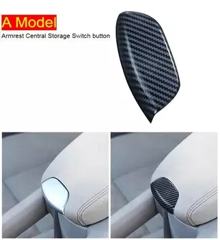 Для Mercedes Benz M Class ML W164 2005-2011 Автомобильный подлокотник из углеродного волокна для центрального хранения, декоративная накладка, наклейка