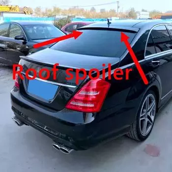 Для Mercedes S class w221 2006-2013 AMG style ABS спойлер из материала задние крылья багажника, задние губы для benz S320 S400 S420 S450 S600