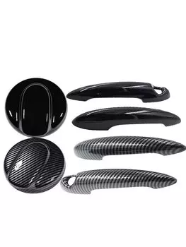 Для MINI Cooper S R50 R53 R56 и 1 шт. крышка топливного бака для BMW Mini Gen 2 R56 2 шт. черная/углеродное волокно крышка дверной ручки