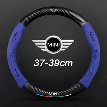 Для Mini F54 F55 F56 F57 R55 R56 R57 R58 R59 R60 F60 Cooper Works Countryman Clubman JCW Тиснение логотипа автомобиля Чехол на руль