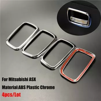 Для Mitsubishi ASX ABS хромированная накладка на ручку чаши декоративное кольцо 4 шт./лот для Mitsubishi ASX автоаксессуары