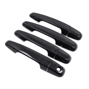 Для Mitsubishi L200 Triton Pickup 2006-2014 углеродное волокно хромированная крышка дверной ручки автомобиля аксессуары для стайлинга