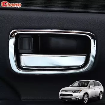 Для Mitsubishi Outlander 2014 2015 2016 2017 2018 2019 хромированная внутренняя дверная ручка, крышка чаши, отделка, украшение, Стайлинг автомобиля