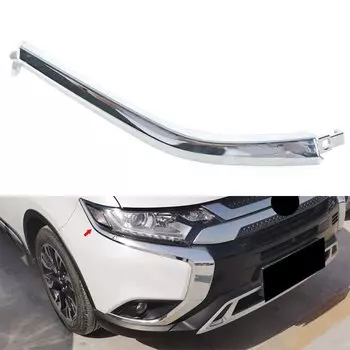 Для Mitsubishi Outlander 2016 2017 2018 2019 2020 2021, передний бампер, противотуманная фара, хромированная полоса, автомобильные аксессуары