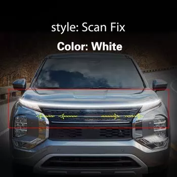 Для Mitsubishi Outlander 2021-2023 светодиодные дневные ходовые огни сканирования запуска капота автомобиля декоративный светильник DRL декоративная лампа окружающего света