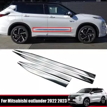 Для Mitsubishi Outlander 2022 2023 ABS хромированный корпус боковой двери молдинг линия крышка отделка боковые защитные полосы Защита от царапин отделка