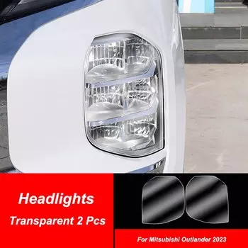 Для Mitsubishi Outlander 2022 2023, головка, фонарь для дневного света, фонарь с черным оттенком, прозрачная пленка для лампы, защитная наклейка