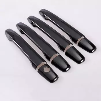 Для Mitsubishi Outlander ASX 2008-2020 глянцевая черная дверная ручка из углеродного волокна, наклейка, аксессуары для стайлинга, накладки