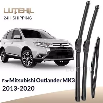 Для Mitsubishi Outlander MK3 2013-2020 2014 2015 стеклоочиститель передние и задние щетки стеклоочистителя лобовое стекло щетки для окон 26 "+ 18" + 12"