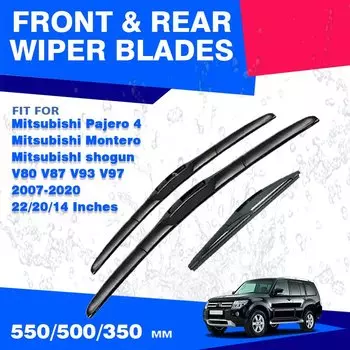 Для Mitsubishi Pajero 4 Montero Shogun 2007-2020 передние и задние щетки стеклоочистителя HD V80 V87 V93 V97 аксессуары для лобового стекла