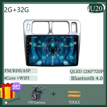 Для Mitsubishi Pajero iO 1998-2007 Автомобильный радиоприемник Android 14 Carplay GPS-навигация Android Авто Стерео без 2din 5G WiFi BT