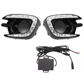 Для Mitsubishi Pajero Sport Montero Sport 2013 2014 2015 дневные ходовые огни противотуманная фара крышка 12 В ABS Led Drl