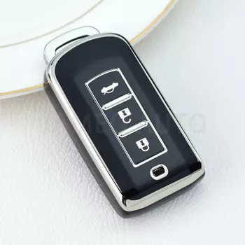 Для Mitsubishi Xpander Outlander ASX Pajero Eclipse Cross Montero Мягкий чехол для ключей из ТПУ с дистанционным управлением, чехол для ключа автомобиля