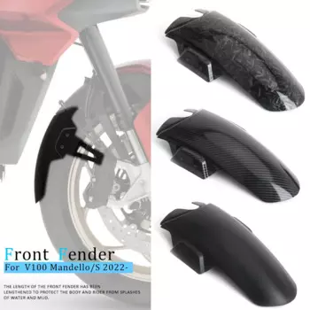 Для Moto Guzzi V100 Mandello 2022 2023 мотоциклетные брызговики из углеродного волокна, черный ковающий узор, переднее крыло V100 MANDELLO S