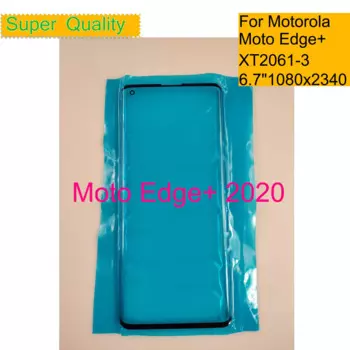 Для Motorola Moto Edge + сенсорный экран передняя внешняя стеклянная панель объектив для Moto Edge Plus 2020 XT2061 фото ЖК-стекло с OCA
