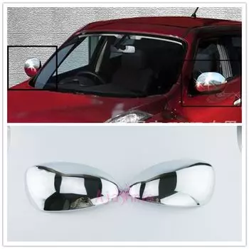 Для Nissan Juke 2011 2012 2013 дверь боковое крыло зеркало Накладка заднего вида накладка панель заднего вида хромированные аксессуары для стайлинга автомобилей