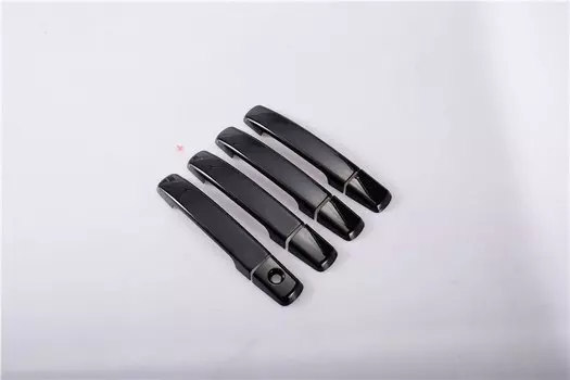 Для Nissan Navara Frontier 2005-2013 глянцевый черный хромированный чехол на дверную ручку автомобиля, наклейки, аксессуары для стайлинга