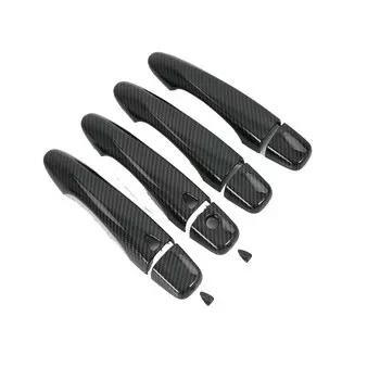 Для Nissan Navara NP300 Terra Qashqai 2017 2018 2019, хромированная крышка дверной ручки из углеродного волокна, накладка, автомобильные аксессуары, Стайлинг