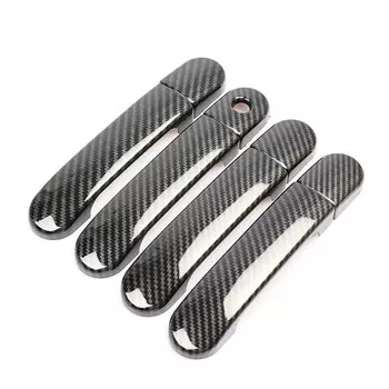 Для Nissan Note E11 2005-2012 Nissan March Micra K12 2003-2010 хромированное углеродное волокно, автомобильные дверные ручки, Чехлы, аксессуары для укладки