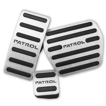 Для Nissan патруль Y62 2010- 2018 2019 2020 2021 ножная педаль для автомобиля крышка педали тормоза топливного акселератора Нескользящая Накладка аксессуары