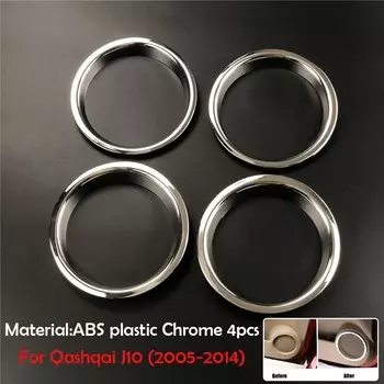 Для Nissan Qashqai J10 J11 Dualis 2 X-Trail Rogue T32 Стайлинг автомобиля ABS хром автомобильный аудио динамик крышка кольцо накладка авто аксессуары