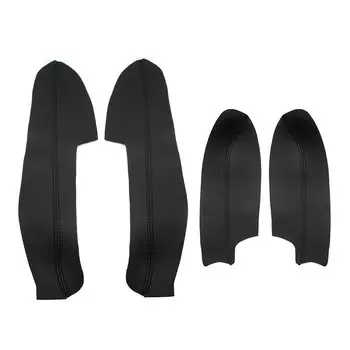 Для Nissan Qashqai J11 2016 2017, кожаный дверной подлокотник из микрофибры, крышка панели, внутренний дверной подлокотник, поверхность, чехол для Qashqai 2018