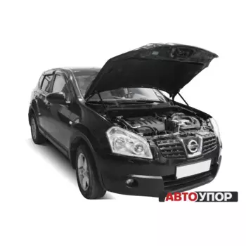 Для Nissan Qashqai (Ниссан Кашкай) J10 Газовые упоры (амортизаторы) капота АвтоУпор (UNIQAS012)