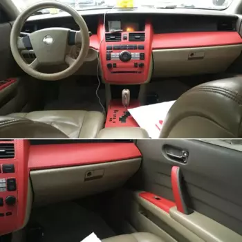 Для Nissan Teana J31 2003-2007 внутренняя центральная панель управления дверная ручка 5D наклейки из углеродного волокна наклейки аксессуары для стайлинга автомобилей