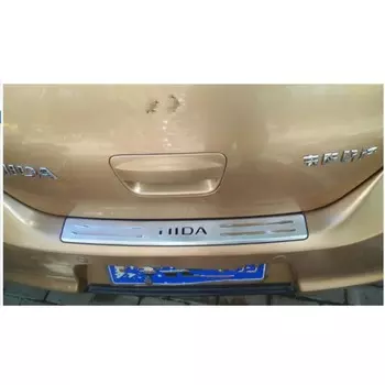 Для Nissan TIIDA 2005 2006 2007 2008 2009 2010 из нержавеющей стали, протектор заднего бампера, подоконник, отделка багажника, аксессуары, Стайлинг