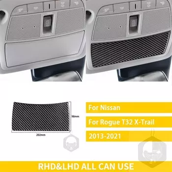 Для Nissan X-Trail Rogue T32 2013-2021 аксессуары углеродное волокно интерьер автомобиля передняя лампа для чтения панель отделка наклейка украшение