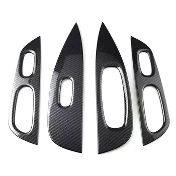 Для Nissan X-Trail Xtrail T32 Rogue 2014-2017 2018, панель управления окном, стеклянная крышка переключателя подъема, накладка из углерода