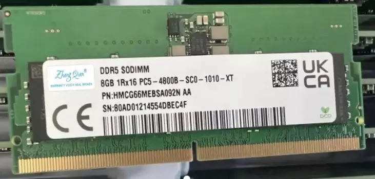 Для ноутбука HMCG66MEBSA092N 8G 1RX16 PC5-4800 DDR5