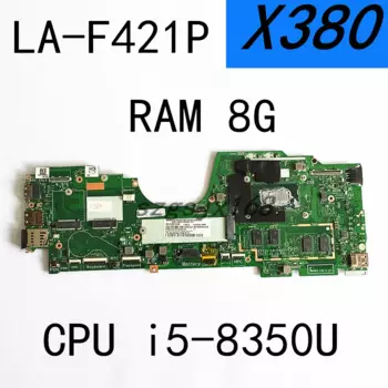 Для ноутбука Lenovo Thinkpad X380 Yoga 380 материнская плата DTZS1 LA-F421P,I5-8250U CPU,RAM 8G,FRU 5B20X01169,