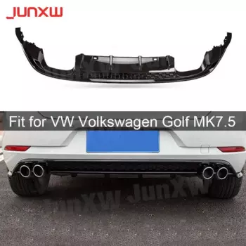 Для нового гольфа PP черный спойлер задний диффузор для VW Volkswagen Golf 7 7.5 MK7.5 Standard и GTI 2017 2018 2019 Стайлинг автомобиля