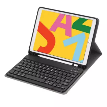 Для нового iPad 10,2 7th Gen 2019 Ультратонкий чехол из искусственной кожи чехол с Apple Pencil Holder + Съемная Беспроводная Bluetooth клавиатура