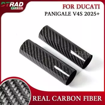 Для новых Ducati Panigale V4S 2025 аксессуары из углеродного волокна, защита передней вилки, защитный чехол для мотоцикла, амортизирующая трубка, декор, обтекатель