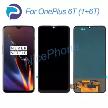 Для ONEPLUS 6T LCD дисплей кодирующий преобразователь сенсорного экрана в сборе Замена 6,41 "A6010, A6013 1 + 6T экран ЖК-дисплей