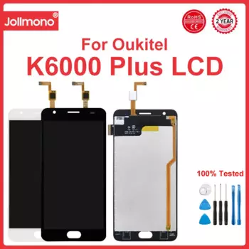 Для Oukitel K6000 Plus ЖК-дисплей + кодирующий преобразователь сенсорного экрана в сборе запасные части ЖК-датчик для k6000 plus