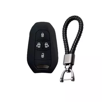 Для Peugeot 2008 3008 5008 208 Traveller Expert Citroen Spacetourer Jumpy Dispatch 3 4 кнопки силиконовый чехол для ключей брелок