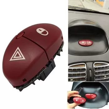 Для Peugeot 206 207 Citroen C2, красная искусственная идентификация, опасная деталь, кнопка переключения, автомобильные аксессуары