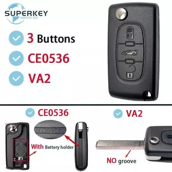 Для Peugeot 207 307 308 407 607 807 для Citroen C2 C3 C4 C5 C6 Xsara Berlingo флип-чехол для дистанционного ключа автомобиля HU83 VA2