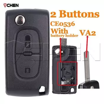 Для Peugeot 207 307 308 407 607 807 Чехол для дистанционного ключа для Citroen C2 C3 C4 C5 C6 Откидной складной корпус ключа автомобиля 2/3/4 пусковые кнопки
