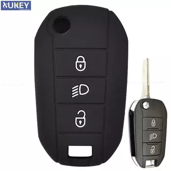 Для Peugeot 208 2008 308 3008 508 408 307 4008 для Citroen C3 C4 C5 C6 C8 силиконовый чехол для дистанционного ключа, держатель кожи