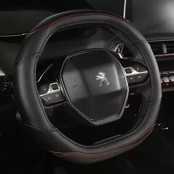 Для Peugeot 208 2020 лет e208 2020лет чехол рулевого колеса автомобиля углеродное волокно + искусственная кожа авто аксессуары интерьер