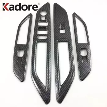 Для Peugeot 3008 GT 2017-2023 аксессуары для интерьера из углеродного волокна переключатель для стеклоподъемника Кнопка Крышка отделка двери подлокотник Панель рамка